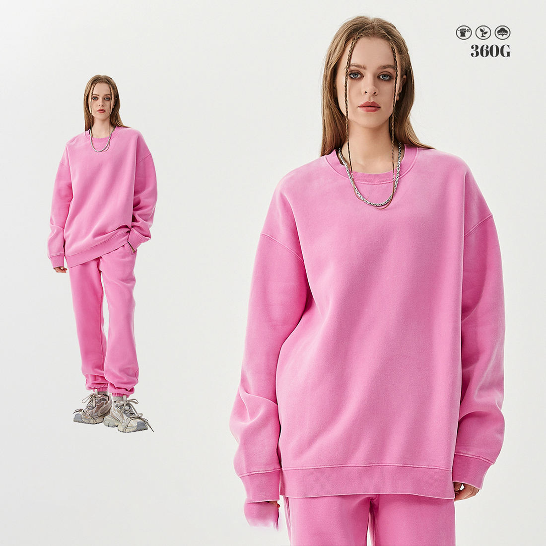 Rose pink sweatshirt