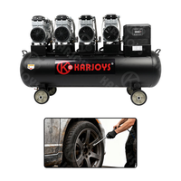Compresseur d'air silencieux KARJOYS 200L, compresseur d'air électrique 6400W, compresseur d'air sans huile, débit max. 800L/min