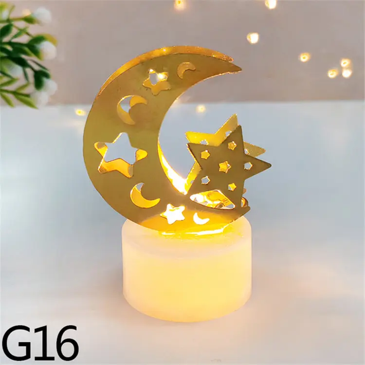 Islam Muslim 3D Led Night Light Ramadan Party Decor for Eid Mubarak Kareem Home Party Supplies Bedroom Desktop Decoration Lamp