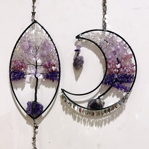 En gros, Tableau en Agate <span class=keywords><strong>Arbre</strong></span> <span class=keywords><strong>de</strong></span> <span class=keywords><strong>Vie</strong></span> Lune Dorée, <span class=keywords><strong>Attrape</strong></span>-soleil, <span class=keywords><strong>Attrape</strong></span>-rêves <span class=keywords><strong>Arbre</strong></span> <span class=keywords><strong>de</strong></span> <span class=keywords><strong>Vie</strong></span>, Ornement <span class=keywords><strong>de</strong></span> filet <span class=keywords><strong>attrape</strong></span>-rêves, Carillon éolien - Product Image 1