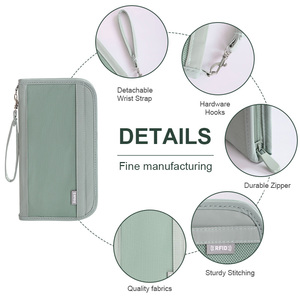 Ireland Bộ Quà Tặng RFID Oxford da thẻ điện thoại Du Lịch tổ chức dokumente tài liệu hộ chiếu chủ Bìa Ví Dây Kéo Túi - Product Image 2
