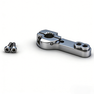 Brazo oscilante de dirección de aluminio CNC 25T con doble orificio de bloqueo para pieza de mejora de servomotor RC - Product Image 5