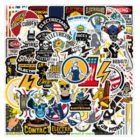 50 autocollants graffiti pour casque, imperméables, pour casque de soudage, casque de moto, décoration DIY, packs d'autocollants amovibles
