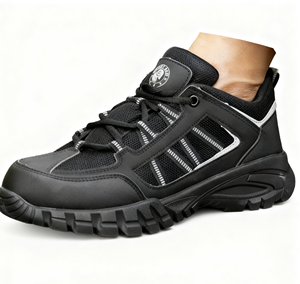 Botas de trabajo de seguridad industrial en existencias al por mayor, protección antiimpacto con punta de acero transpirable resistente a productos químicos y aceite CE - Product Image 3