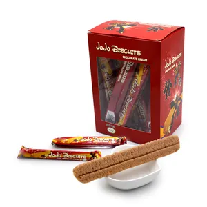 Manufacture jojo brand halal chocolate cream wafer stick biscuit