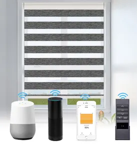 Smart home window blinds tuya wifi controle zebra curtain blinds canada