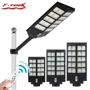 Farola Solar con Sensor de movimiento Abs, farola impermeable Ip65, 100W, 300W, 500W, para exteriores, todo en uno