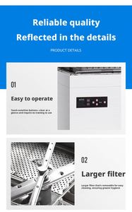 Lavavajillas Comercial Independiente para Exteriores y Cocina con Carcasa <span class=keywords><strong>de</strong></span> Acero Inoxidable - Product Image 3