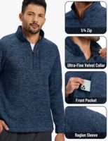 Pulls à col zippé personnalisés, chemises de sport d'extérieur, pulls en polaire, sweats tricotés, vente en gros