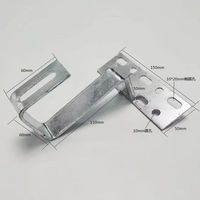 Support de fixation carré réglable en acier au carbone et acier inoxydable pour panneaux solaires, galvanisé à chaud, pour toiture en tuiles photovoltaïques
