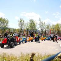 Train touristique électrique sans rails pour parcs à thème et centres commerciaux, locomotive à batterie pour enfants, certifiée CE