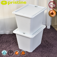 Organisateur de rangement pour jouets à 2 tiroirs Grande boîte en plastique avec couvercle Ensemble de grands bacs de rangement