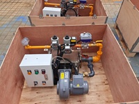 Brûleurs à gaz à flamme double étage en acier inoxydable 220v 230kw industrie gaz linéaire chauffage poudre revêtement brûleur à feu avec ventilateur