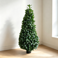 150cm Künstlicher Lorbeerbaum Simulierte Grünpflanze Künstlicher Bonsai-Baum Kunstpflanze für Innenraum Heim Garten Dekoration