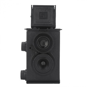 Kit de montaje manual de cámara réflex de doble lente DIY de 35 mm de plástico para entusiastas de la fotografía - Product Image 2
