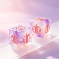 Dés de jeu en résine rose et violette, dés de jeu gravés avec des perles, ensemble de dés pour Mahjong, Backgammon, jeux de société