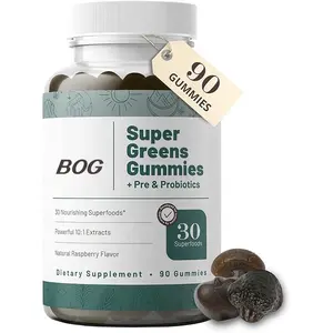 OEM/ODM超级绿色软糖为女性，成人-带有益生元和益生菌，不是8个，而是30个强大的绿色超级食品