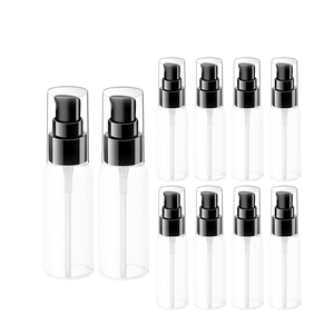 Flat Shoulder Transparent Eco-friendly Recyclable Toner Spray Emulsion <b>Pump</b> Glass Bottle <b>Black</b> Spray Screen Printed Toilet Paper - Product Image 1