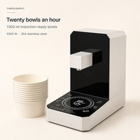 Machine à cuisiner des nouilles instantanées de style coréen, 3300W, commerciale, en acier inoxydable, avec écran tactile numérique pour la température