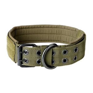 Luxe Tactische Stijl Zware Hondenhalsbanden En Riemen Met Metalen Gesp Op Maat Logo Voor Grote En Brede Honden Groothandel - Product Image 2