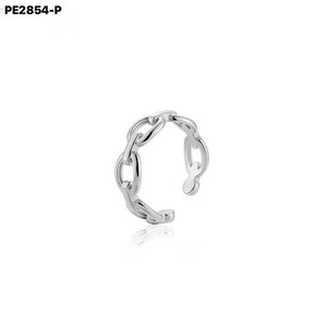 Pendiente de Oreja Tipo Clip con Cadena Gruesa PE2854 para Mujer, Sin Perforación, Estilo Punk, Moderno y Urbano, Ideal para Regalo - Product Image 1