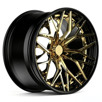 Jantes forgées personnalisées noires et dorées de 19 et 20 pouces pour Ford Mustang S550 S650 Camaro Alpha 5x114.3 5x120 Mesh Concave