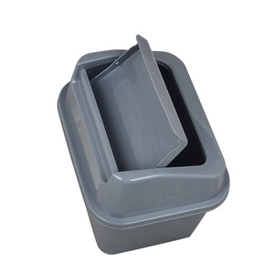 Thickened <b>Square</b> Swing Lid Trash Can 12L Above Foot Operated Medical Waste <b>Bin</b> For Desktop Use - Product Image 2