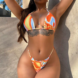 <span class=keywords><strong>Bikini</strong></span> con microestampado para mujer, microestampado femenino de 3 piezas con traje de baño, modelo 5723 - Product Image 3