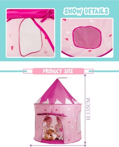 Intérieur extérieur jouer maison tente jouet pliable playhouse pop up tente de jeu de château de princesse pour les enfants - Product Image 3