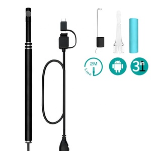 Endoscopio 3 en 1 USB y Android y <span class=keywords><strong>Tipo</strong></span>-C <span class=keywords><strong>para</strong></span> Limpieza <span class=keywords><strong>de</strong></span> Oídos, Cuchara Visual HD <span class=keywords><strong>para</strong></span> Oídos, Boroscopio Multifuncional, Cámara <span class=keywords><strong>de</strong></span> Inspección Endoscópica - Product Image 1
