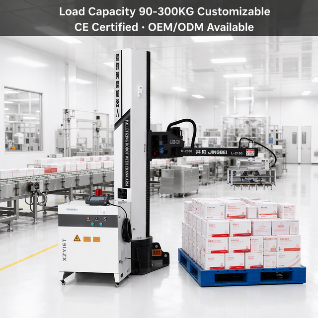 OEM ODM Factory High Payload Palletizer Robot Remote Support 90-300KG for Flexible End-of-Line Packaging Robot for Warehouse