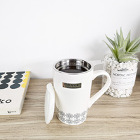 Zosi — tasse à café en porcelaine, set de luxe, en céramique blanche et unie, avec infuseur et couvercle, nouvelle collection