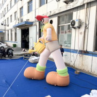 Personnage gonflable jaune sur mesure, mascotte de dessin animé gonflable pour la décoration d'événements