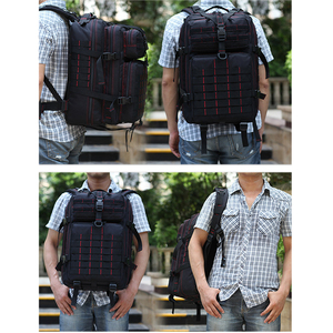 <span class=keywords><strong>LHI</strong></span> Mochila_Tactica impermeable Oxford 45L negro de gran capacidad de viaje deporte mochila senderismo mochila táctica bolsa - Product Image 6
