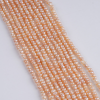 Perles en vrac en forme de bouton de 18 cm, 3-4 mm, perles d'eau douce, brins de perles pour la fabrication de bijoux, vente en gros