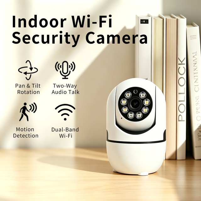 Eseecloud Baby Monitor with 355-Degree Pan Motion Detection 2MP Resolution Night Vision for Baby Care SMART HOME SECURITY CAMERA
