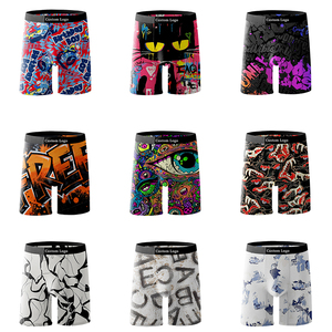 Nouveau Designer Hommes Slips <span class=keywords><strong>Boxers</strong></span> Shorts Sous-Vêtements avec Motifs Imprimés Numériques pour Gym Confort Hommes Personnalisé OEM Service Trunks - Product Image 1