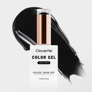 Super <strong>Black</strong> and White High Pigment Gel Nail <strong>Polish</strong> Semi-Permanent UV Gel Varnish for French Manicure Free Art Nails Paint - Product Image 4
