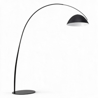 Lampadaire moderne en métal en forme d'arc, LED, température de couleur réglable, intensité variable, télécommande tactile, IRC 90, pour projets hôteliers