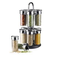 Ensemble de 16 pots à épices rotatifs multifonctions pour cuisine moderne, taille mini, verre 100 ml
