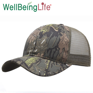 Summer Outdoor Sunscreen Quick drying net hat Jungle leaf pattern Outdoor Travel hommes et femmes camo baseball cap - Product Image 2