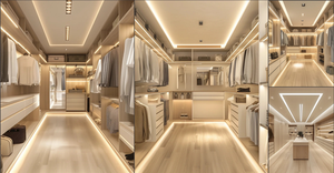 Armarios de Ropa Automáticos para Villas, Almacenamiento de Ropa Personalizado, Puerta de Vidrio, Encimera de Laminado con Grifo Incluido - Product Image 6