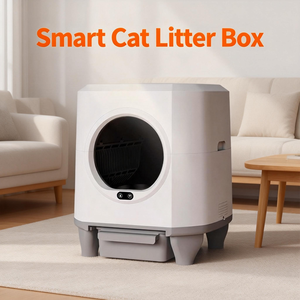 ओम हॉट सेलिंग स्वचालित बिल्ली कूड़े बॉक्स स्मार्ट बिल्ली शौचालय गंध लीक-प्रूफ ऐप मल्टी-बिल्लियों के लिए स्वयं सफाई कूड़े बॉक्स - Product Image 2