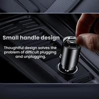 Promo Panas Charger Mobil Mini 45W dengan Cincin Tarik, Adaptor Pengisian Cepat Tipe-C PD untuk Mobil C13-D13
