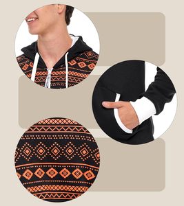 Combinaison de pyjama unisexe pour adultes, une pièce, à manches longues, avec capuche, sans pieds, 80% coton, 20% polyester, pour hommes et femmes - Product Image 3