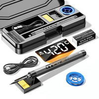 Soldador USB de 5V 8W, Juego de Soldador Eléctrico Inalámbrico, Temperatura Ajustable de 300-450°C, Kit de Herramientas de Soldadura con Batería