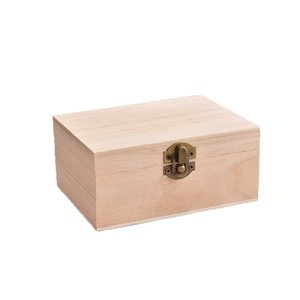 Solid Wood Storage <b>Box</b> Rectangular Covered Jewelry <b>Box</b> Paulownia And <b>Pine</b> Wood Standing Type TH 01 - Product Image 4