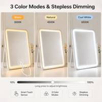 Miroir LED professionnel de qualité studio CRI 95+ pour une reproduction couleur précise et sans scintillement, idéal pour les hôtels, les voyages et les stations.