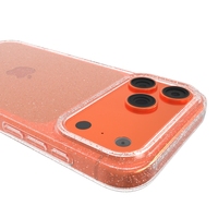 Coque de téléphone transparente en TPU avec paillettes scintillantes de haute qualité pour iPhone 17 Pro Max, protection arrière