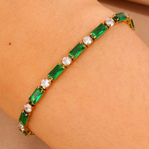 Bracelet en fer à griffes de zircon coloré de style européen et américain, transfrontalier, luxe léger, haut de gamme, romantique, pour femmes et couples - Product Image 4